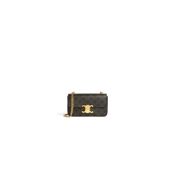 CELINE TRIOMPHE SHOULDER BAG black