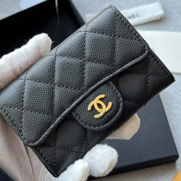 Chanel CF card holder coin purse black - Image 5