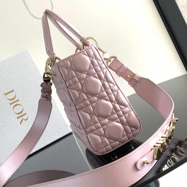 Small Lady Dior My ABCDior Bag  Pink - Image 3