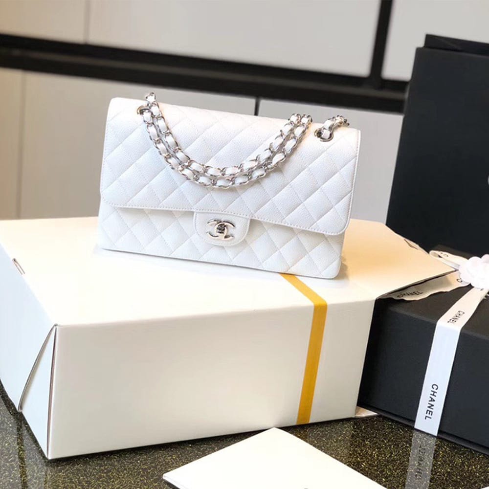 CHANEL Classic Flap Handbag Beige - Image 2