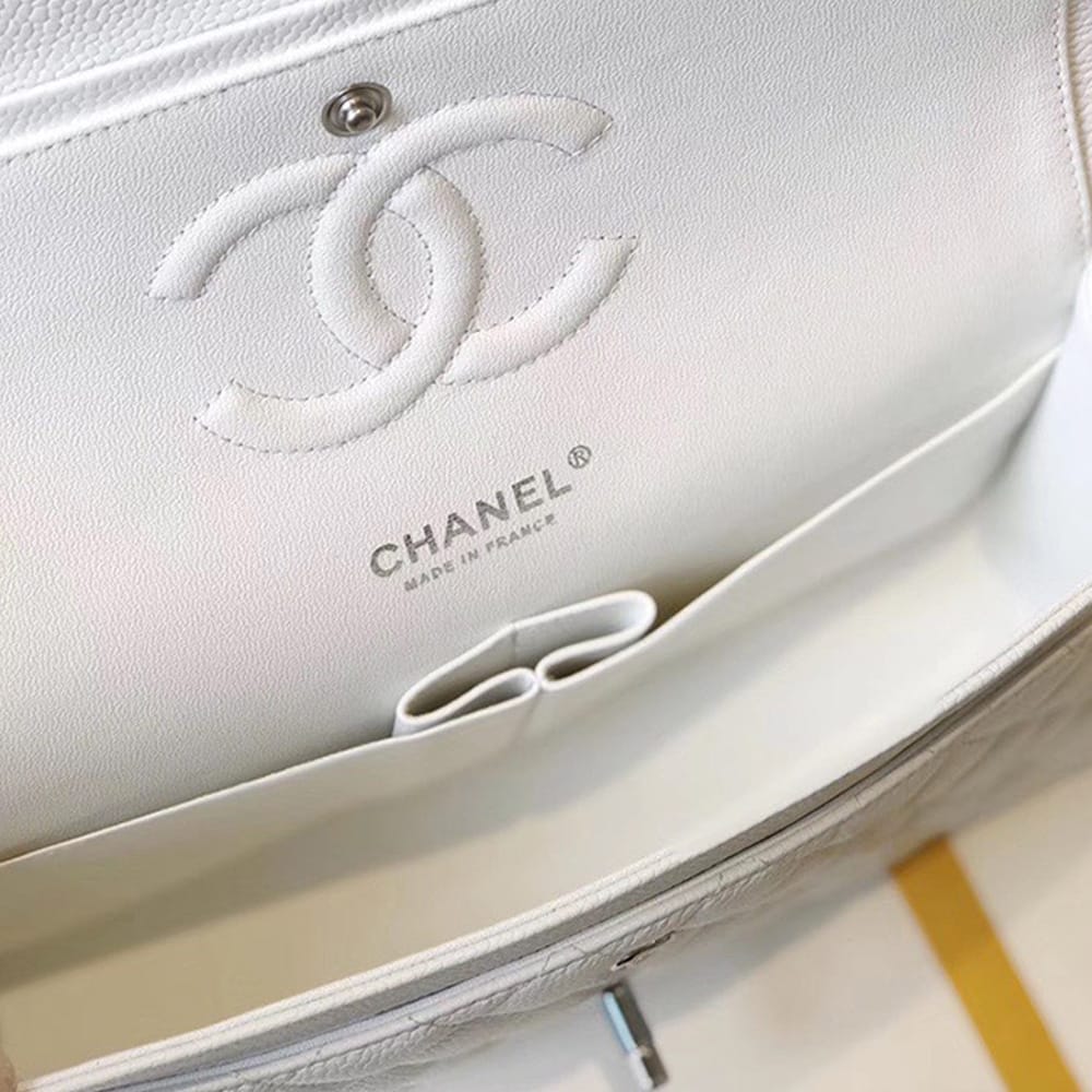 CHANEL Classic Flap Handbag Beige - Image 7