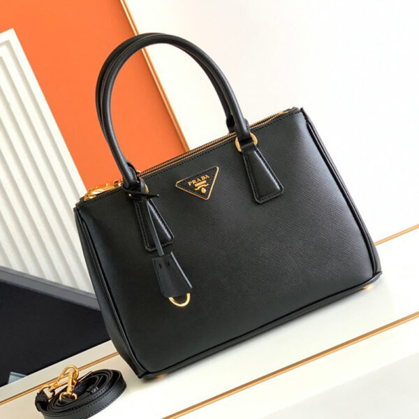 Medium Prada Galleria Saffiano leather bag black - Image 2