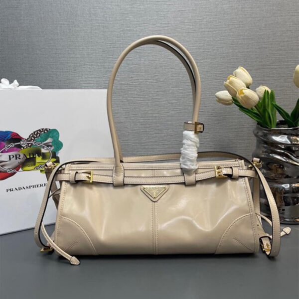 Prada Medium leather handbag(high-end grade) Beige - Image 2