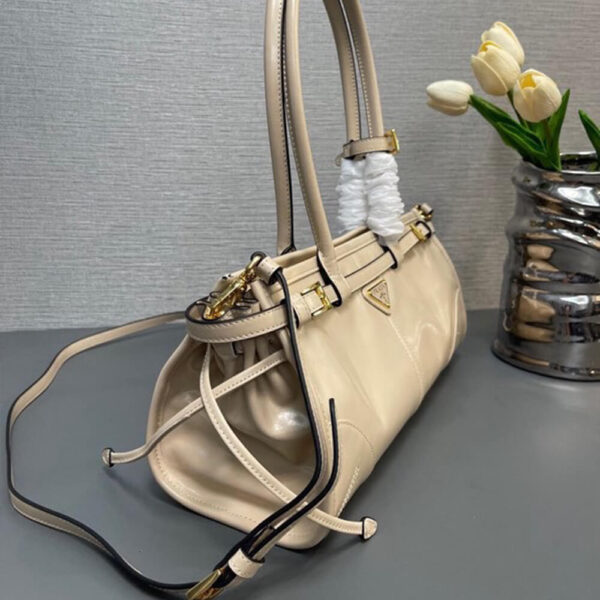 Prada Medium leather handbag(high-end grade) Beige - Image 3