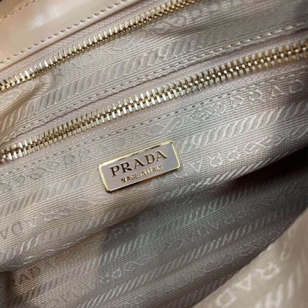 Prada Medium leather handbag(high-end grade) Beige - Image 7