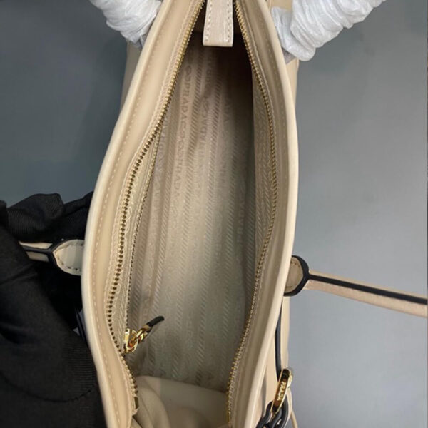 Prada Medium leather handbag(high-end grade) Beige - Image 8
