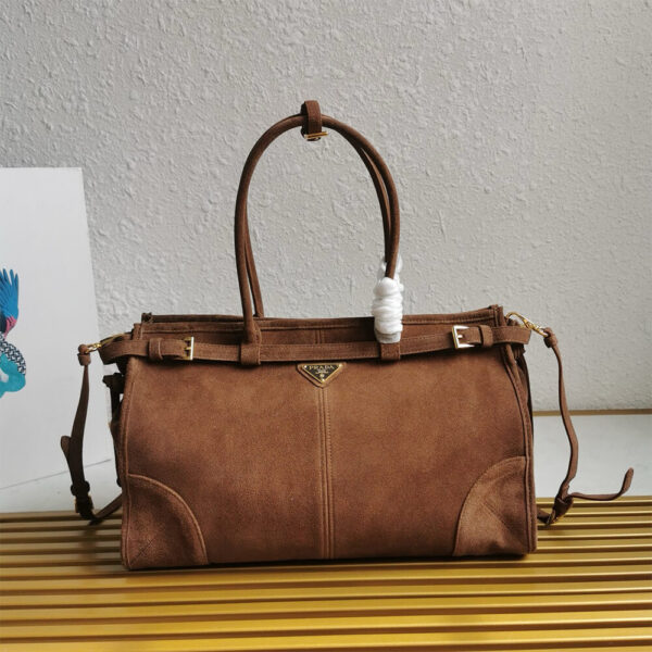 Prada Large leather handbag(high-end grade) Khaki - Image 2