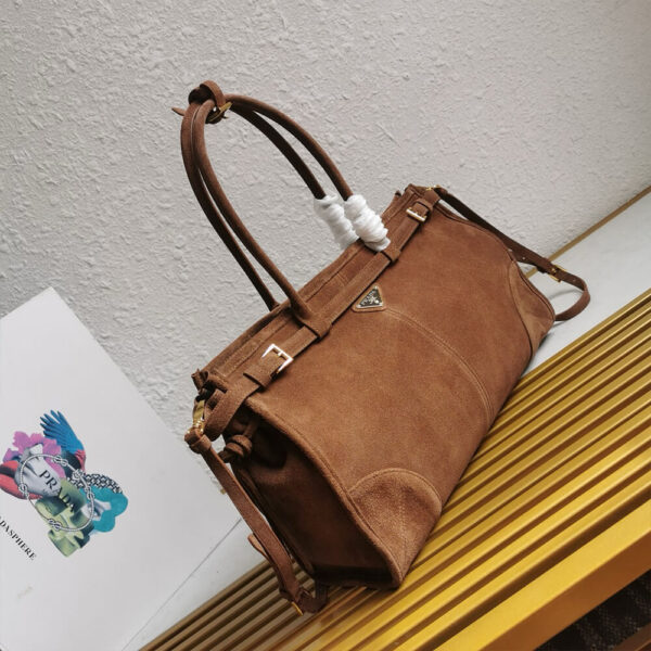 Prada Large leather handbag(high-end grade) Khaki - Image 3