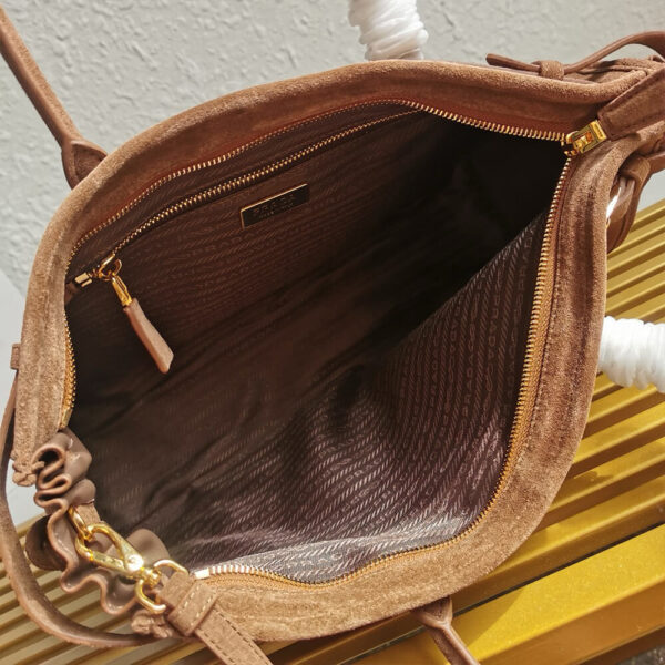 Prada Large leather handbag(high-end grade) Khaki - Image 8