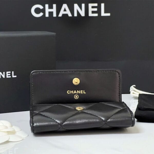 Chanel 19 flap card holder black - Image 6