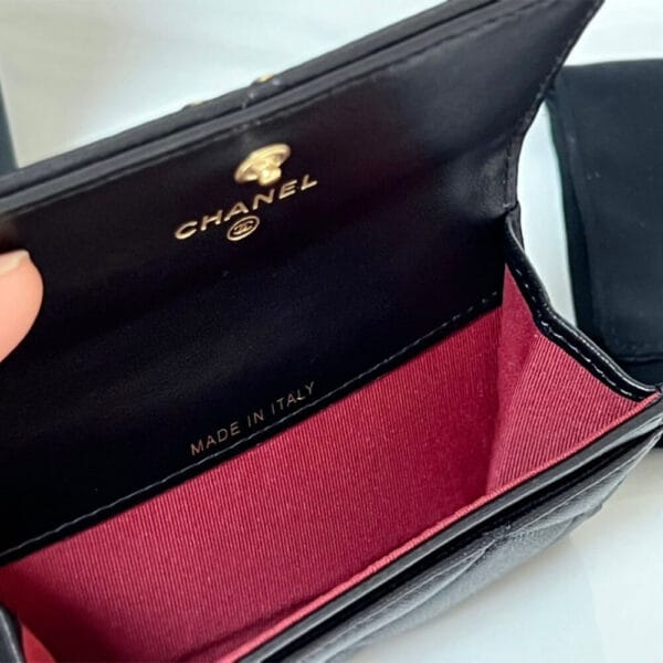 Chanel 19 flap card holder black - Image 7
