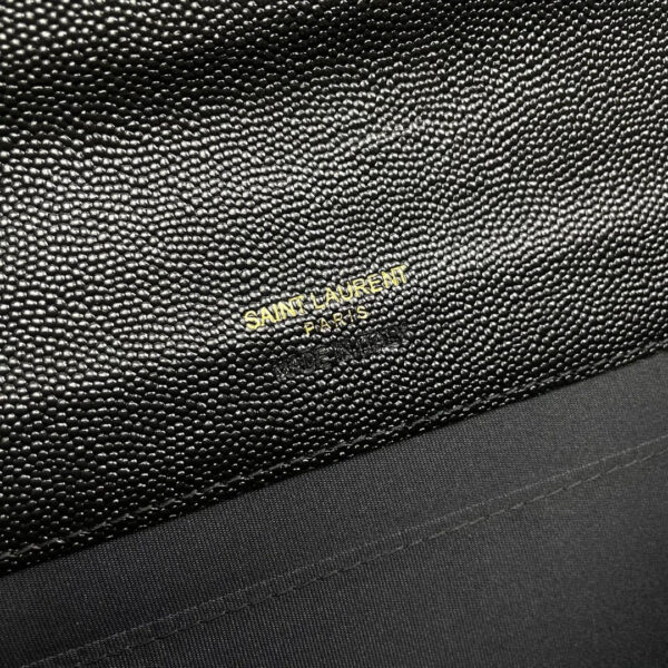 YSL CASSANDRE matelassé leather flap clutch black - Image 7
