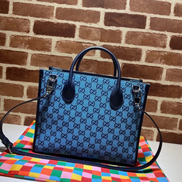 GG Multicolour small tote bag black - Image 4