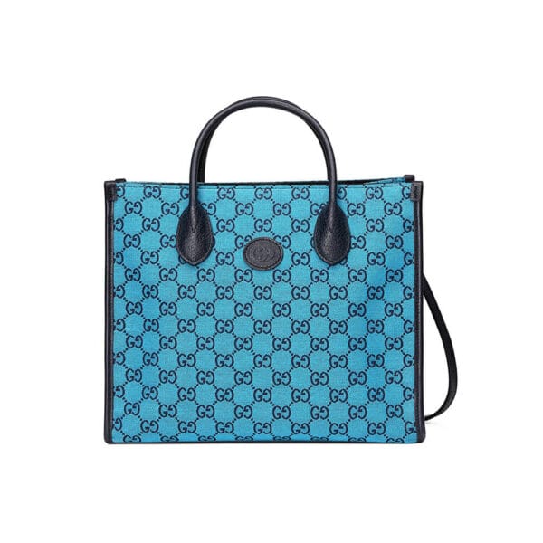 GG Multicolour small tote bag black