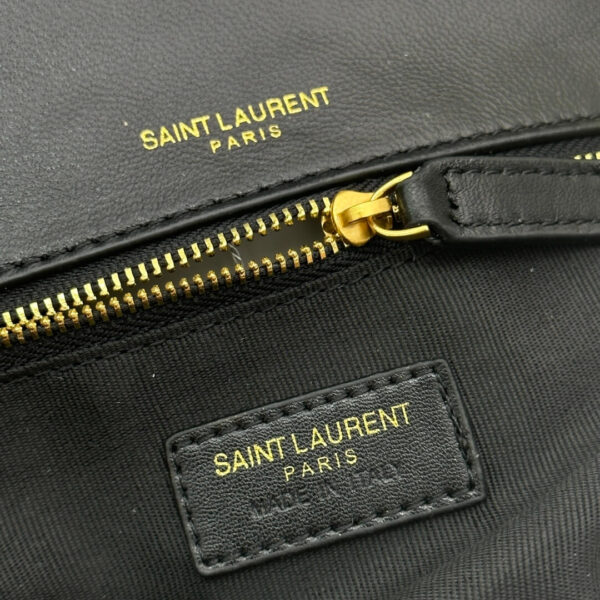 YSL CALYPSO small in plunged lambskin black - Image 7