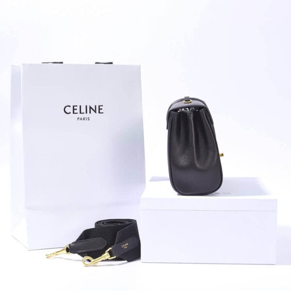 CELINE Teen 16 Soft in Supple Calfskin(High-end Grade) black - Image 3