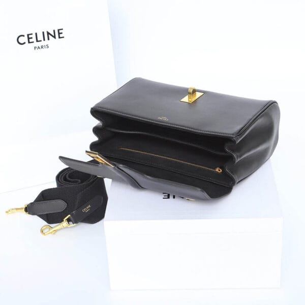 CELINE Teen 16 Soft in Supple Calfskin(High-end Grade) black - Image 8