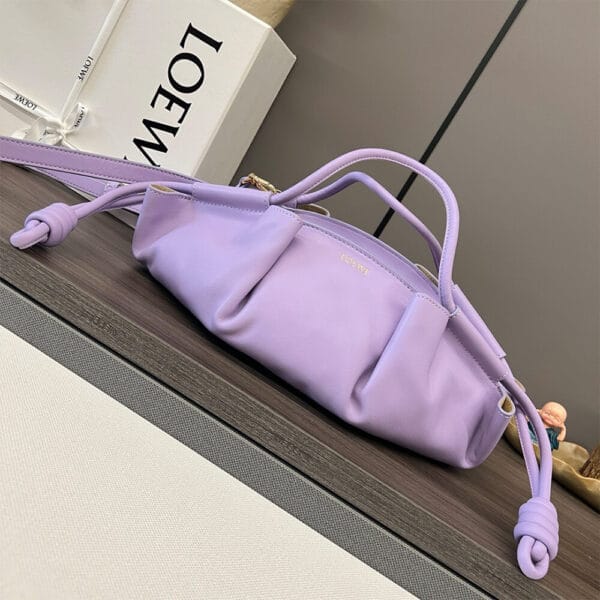 Loewe Small Paseo bag in shiny nappa calfskin(high-end grade) Lake Blue - Image 2