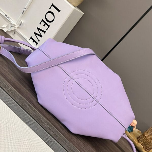 Loewe Small Paseo bag in shiny nappa calfskin(high-end grade) Lake Blue - Image 5