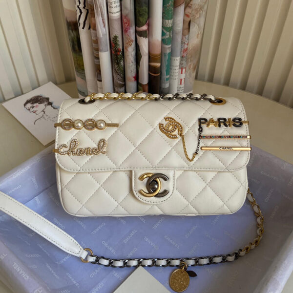 SMALL FLAP BAG Beige - Image 2