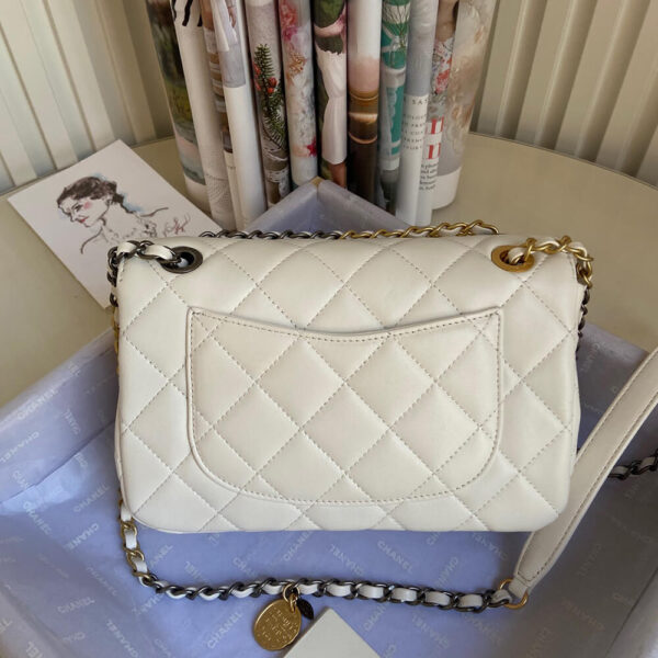 SMALL FLAP BAG Beige - Image 4