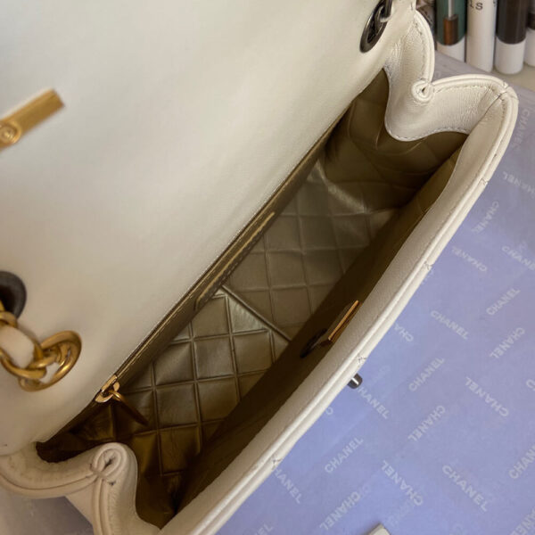 SMALL FLAP BAG Beige - Image 8
