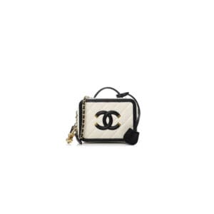 Chanel Medium Filigree Makeup Case Medium grey