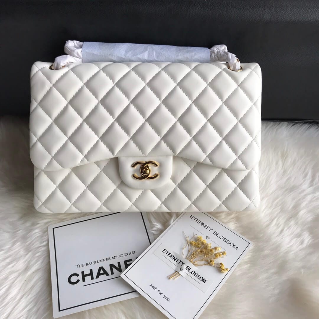 CHANEL LARGE CLASSIC HANDBAG(High-end grade) Beige - Image 2