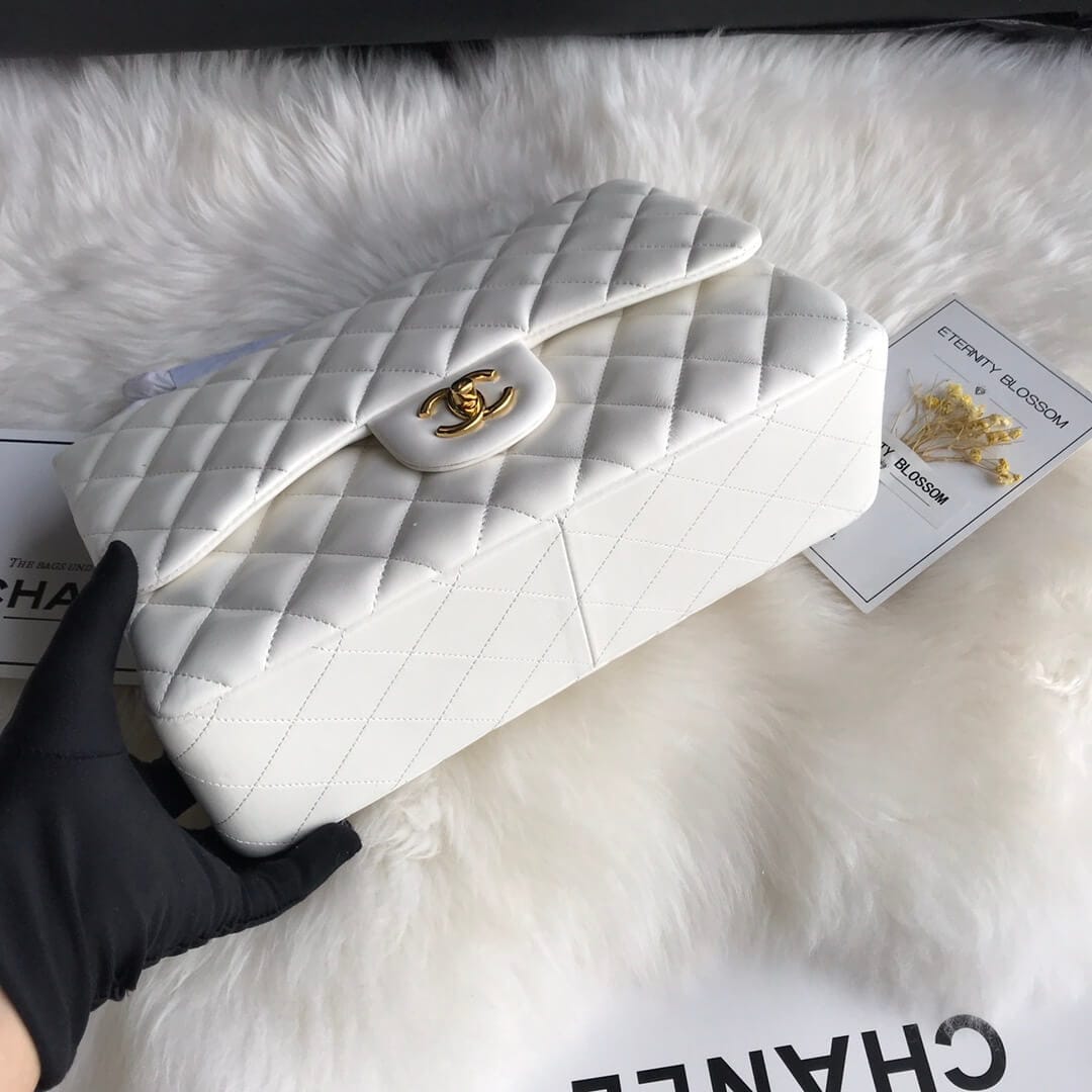 CHANEL LARGE CLASSIC HANDBAG(High-end grade) Beige - Image 5