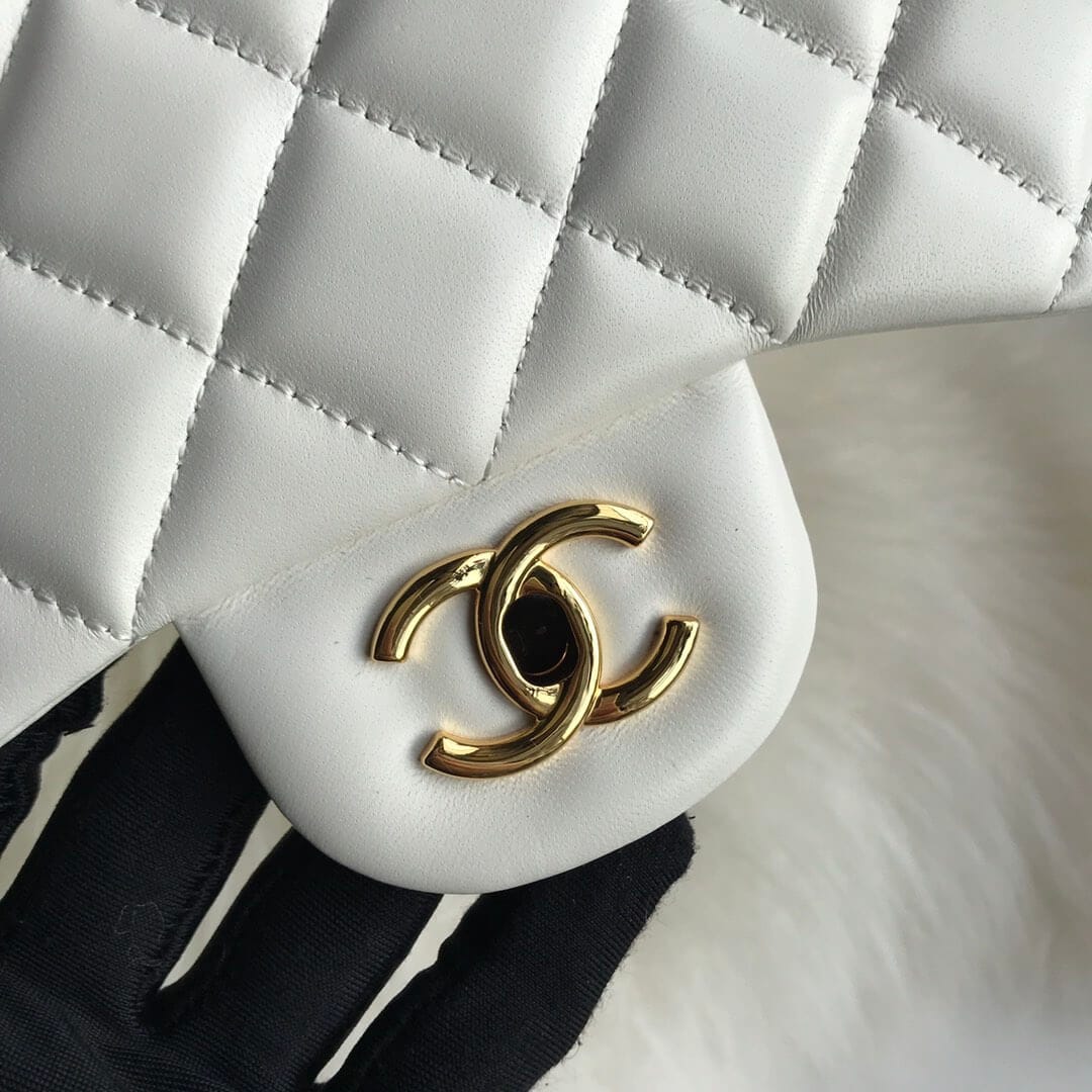 CHANEL LARGE CLASSIC HANDBAG(High-end grade) Beige - Image 7