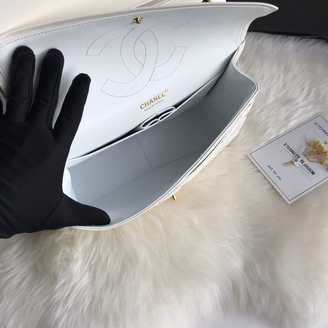 CHANEL LARGE CLASSIC HANDBAG(High-end grade) Beige - Image 8