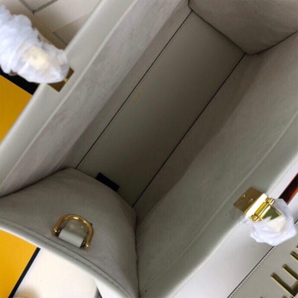 FENDI SUNSHINE Medium Tote Bag Beige - Image 8