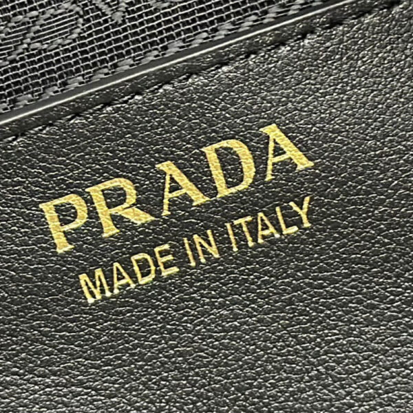 Prada Large leather shoulder bag black - Image 7