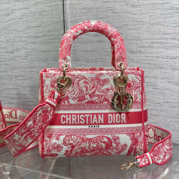 Dior Medium Lady D-Lite Bag White - Image 2