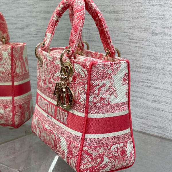 Dior Medium Lady D-Lite Bag White - Image 3