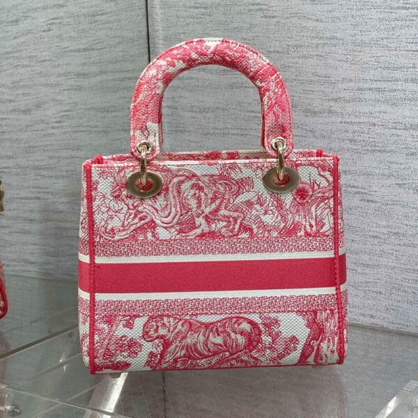 Dior Medium Lady D-Lite Bag White - Image 4