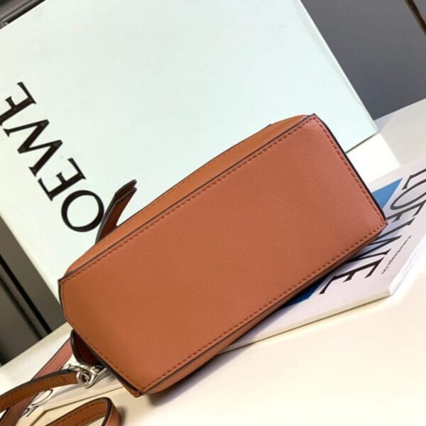 LOEWE Mini Puzzle bag in classic calfskin Khaki - Image 5