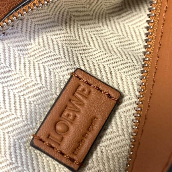 LOEWE Mini Puzzle bag in classic calfskin Khaki - Image 7
