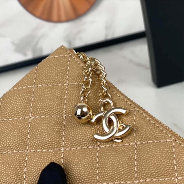 Chanel Classic Small Zip Clutch Lake Blue - Image 6