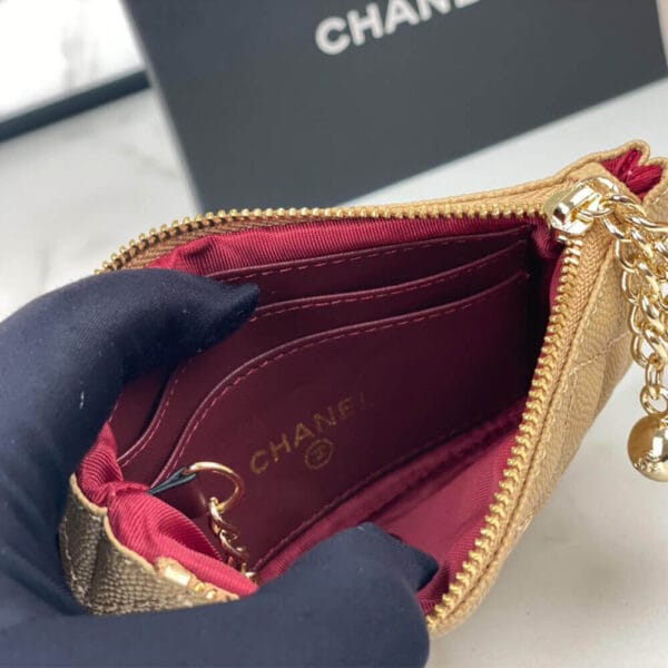 Chanel Classic Small Zip Clutch Lake Blue - Image 8