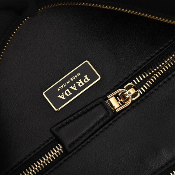 Prada Aimee large leather shoulder bag black - Image 7