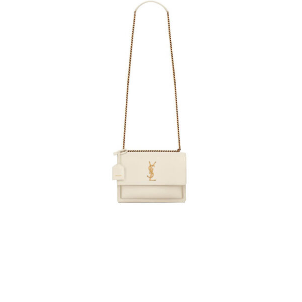 YSL sunset medium leather shoulder bag Beige