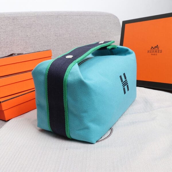 Hermes toiletery bag Lake Blue - Image 3