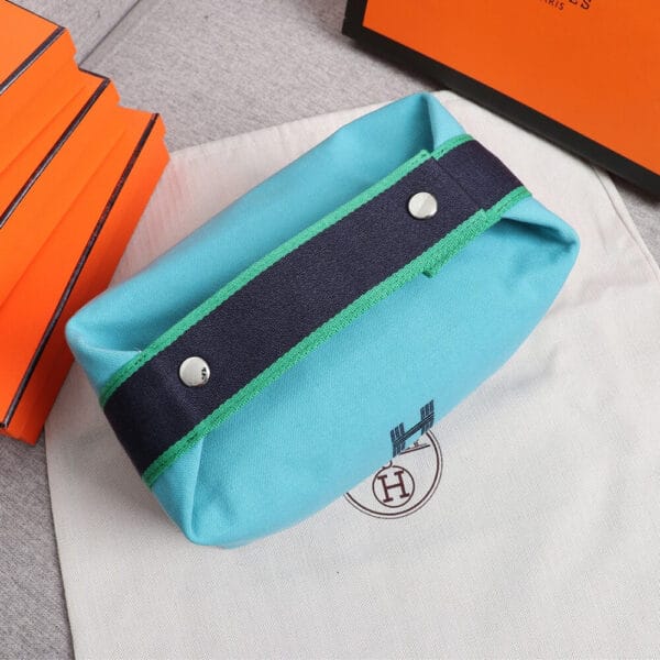 Hermes toiletery bag Lake Blue - Image 4