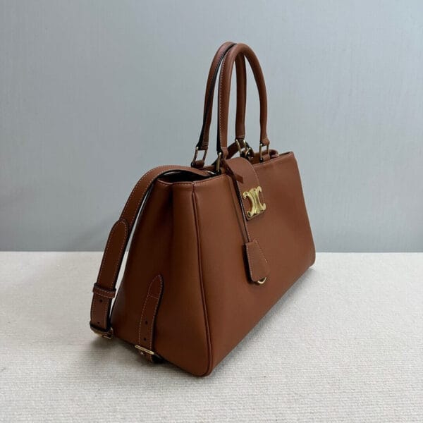 CELINE MEDIUM APPOLINE BAG IN SUPPLE CALFSKIN Khaki - Image 3