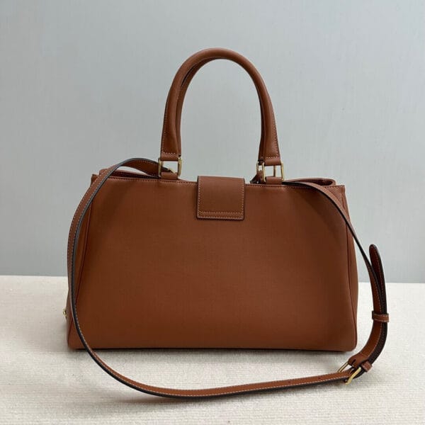 CELINE MEDIUM APPOLINE BAG IN SUPPLE CALFSKIN Khaki - Image 4