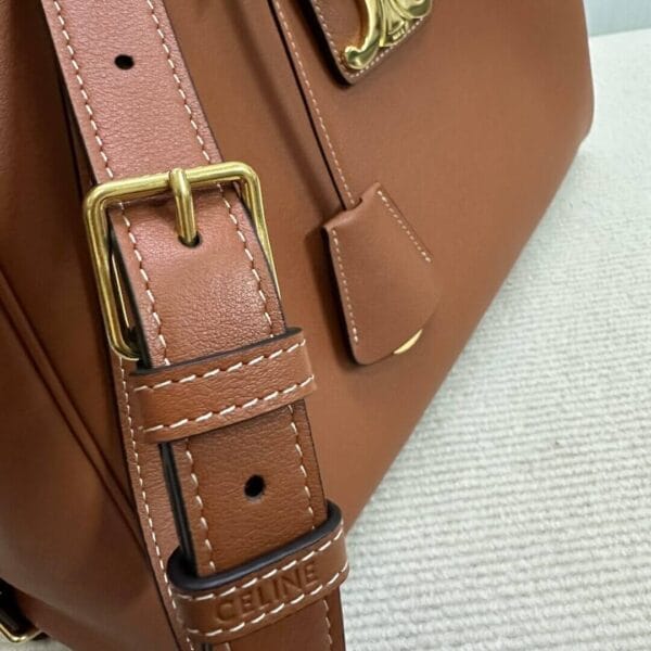 CELINE MEDIUM APPOLINE BAG IN SUPPLE CALFSKIN Khaki - Image 7