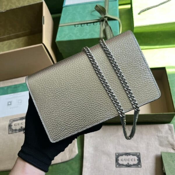 GG Marmont chain wallet(high-end grade) White - Image 4