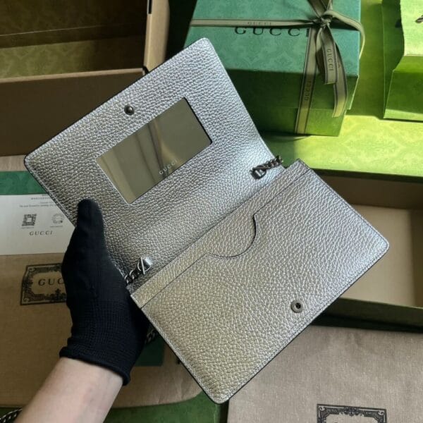 GG Marmont chain wallet(high-end grade) White - Image 6