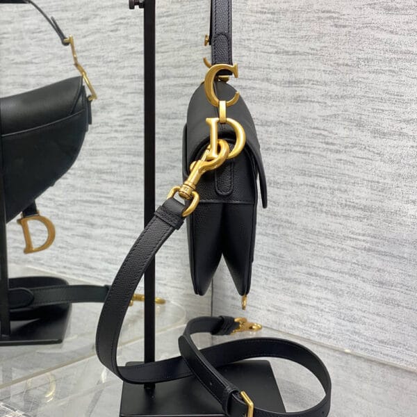 Dior Mini Saddle Bag with Strap black - Image 3